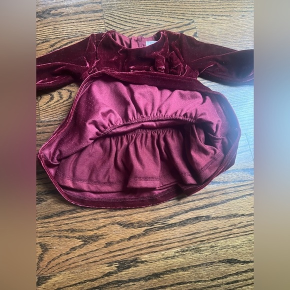 Just One You/ Carters Baby Dress Red Velvet Dress for Girl Sz 3mo - Picture 4 of 5